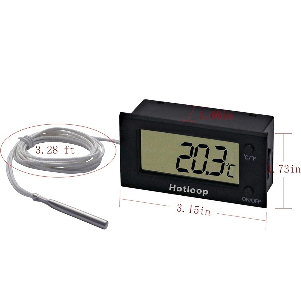 Hotloop Digital Oven Thermometer OS Kitchen Tool Black LCD Display Probe Wire - Picture 2 of 3